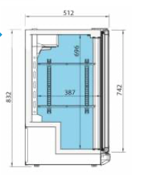 Imagen de Expositor refrigerado horizontal INOX Infrico ERV-15 II SH
