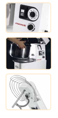 Imagen de Amasadora en espiral con cabezal abatible y cuba extraible Savemah IRV 30.Trifásica