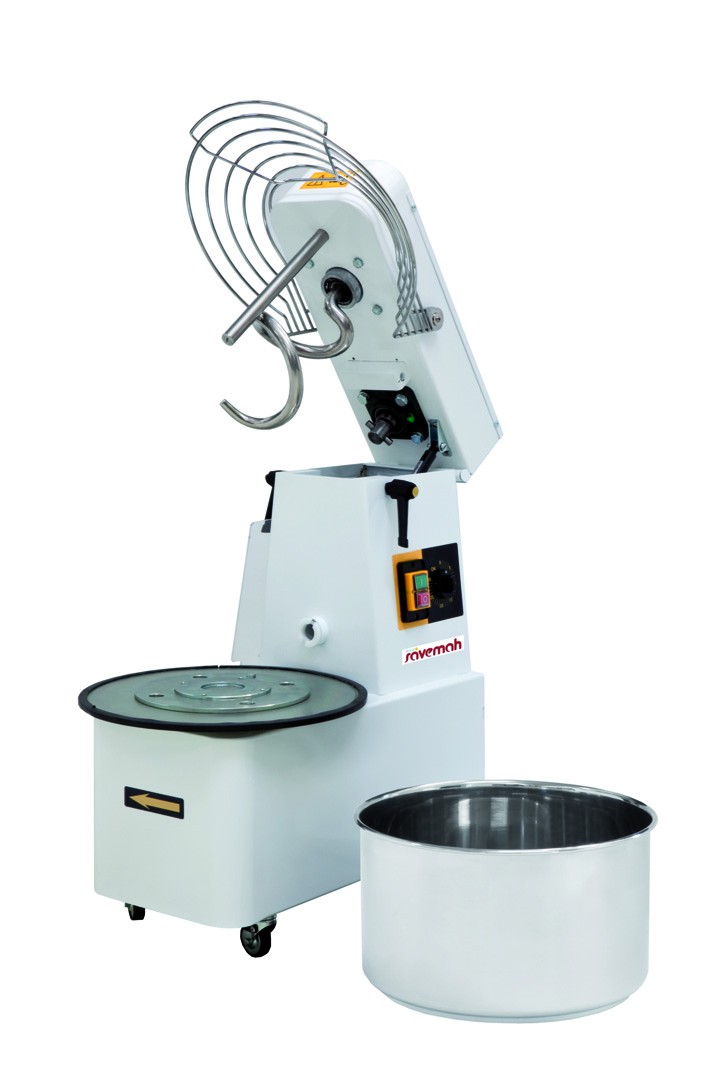 Amasadora en espiral con cabezal abatible y cuba extraible Savemah IMR 50
