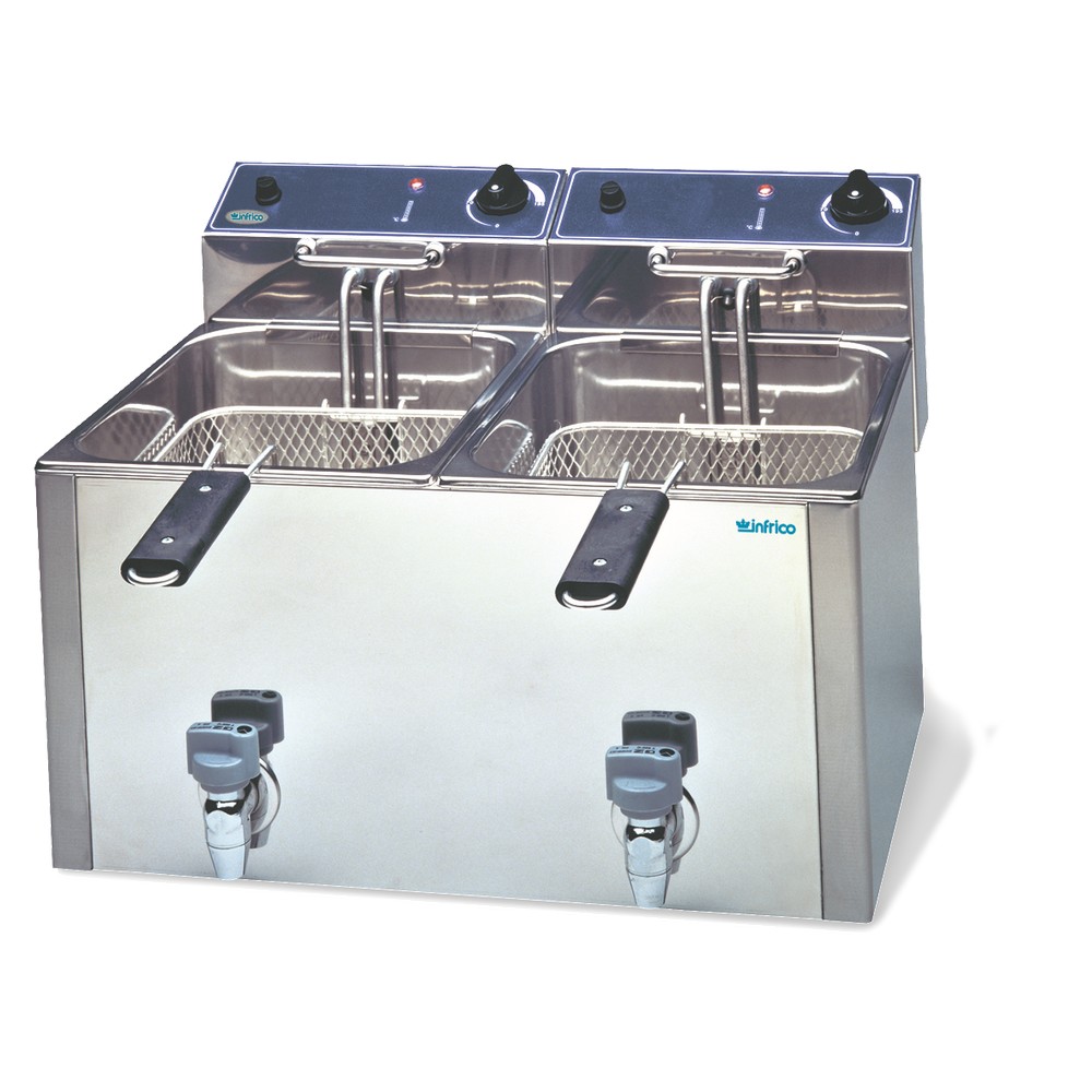 Freidora electrica Infrico FR1010L G 10+10 Litros. Trifásica.